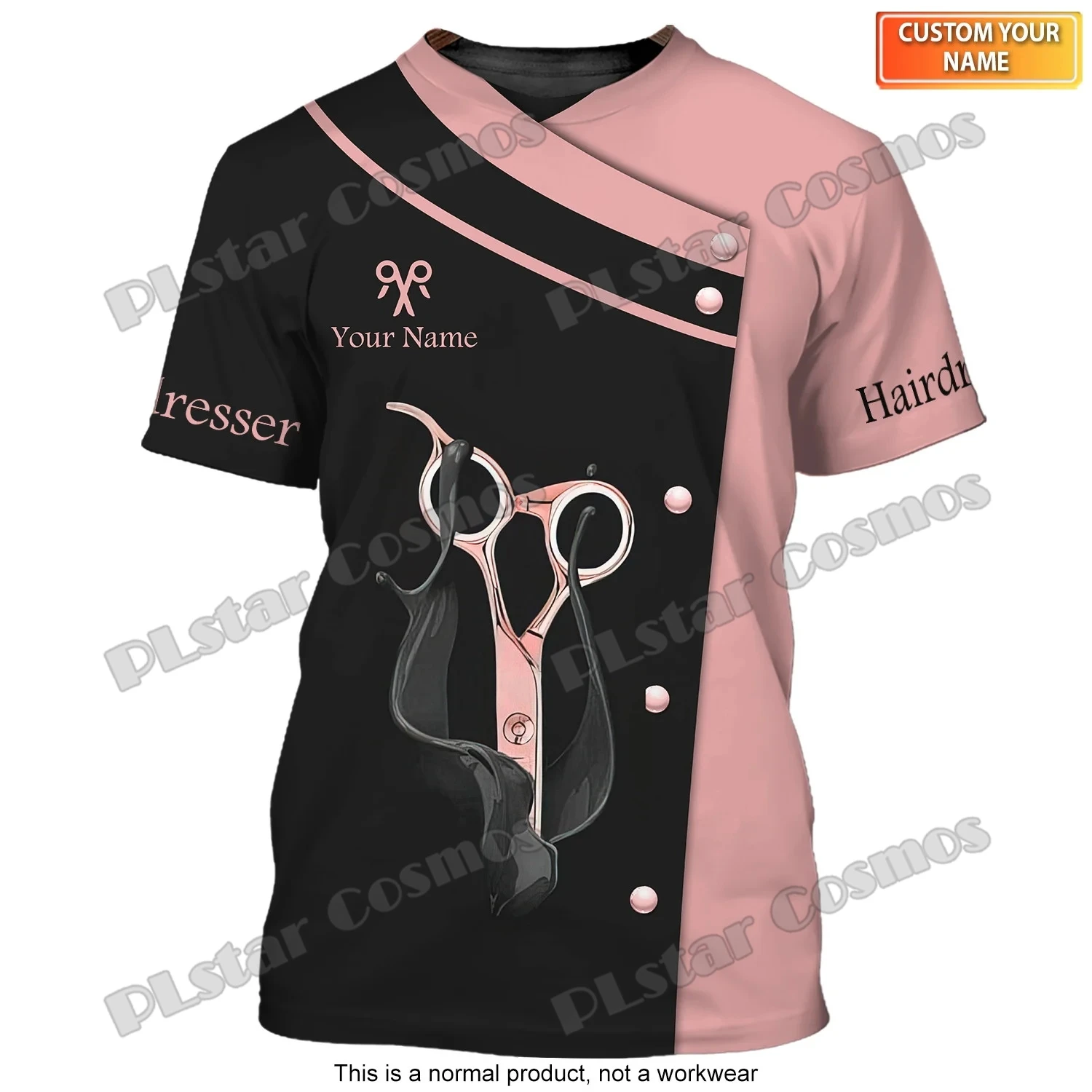 Fashion Hairstylist T Shirt Barber Pattern Custom Name 3D Printed Mens t shirt Summer Unisex Casual Tee [Non Workwear] DW227