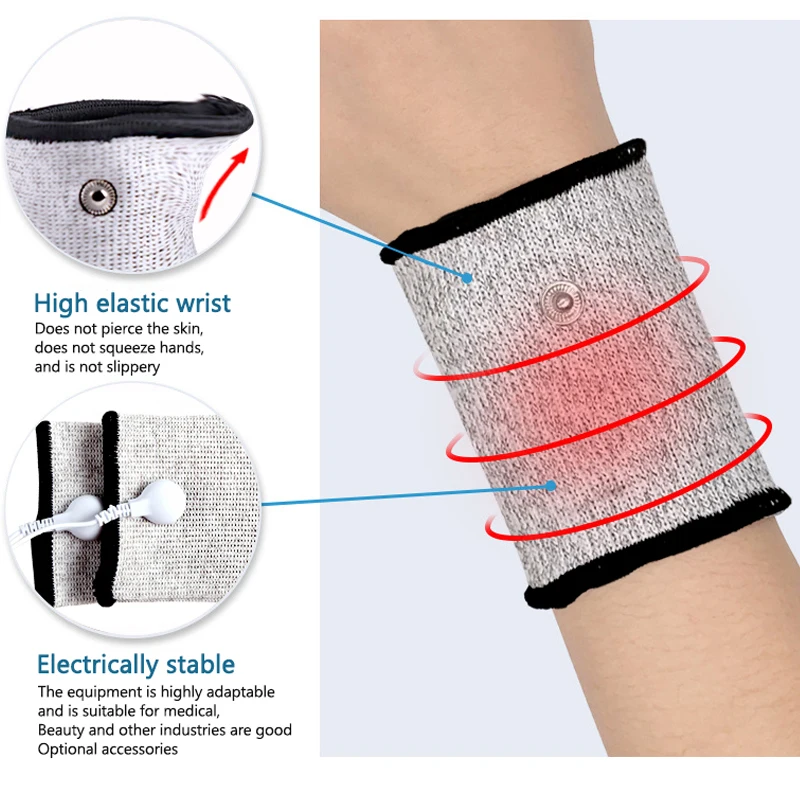 Electrode Silver Fiber Gloves Socks Bracers for TENS Body Massager Knee Protectors Muscle Unit Body Massage Device Accessories