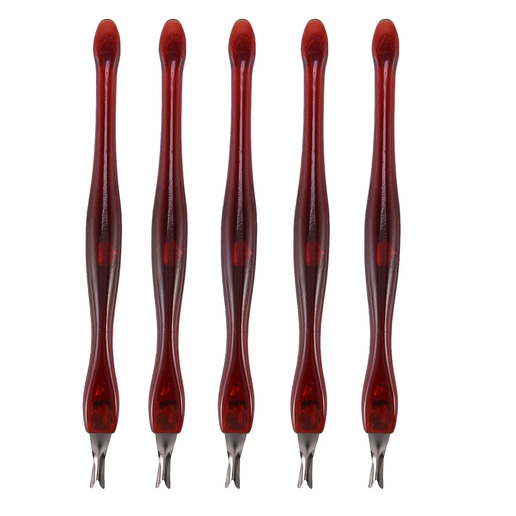 A23R-5Pcs Dead Skin Fork Trimmer Peeling Knife Cuticle Remover Nail Art Tool Women Manicure Nail Tool Makeup Tool