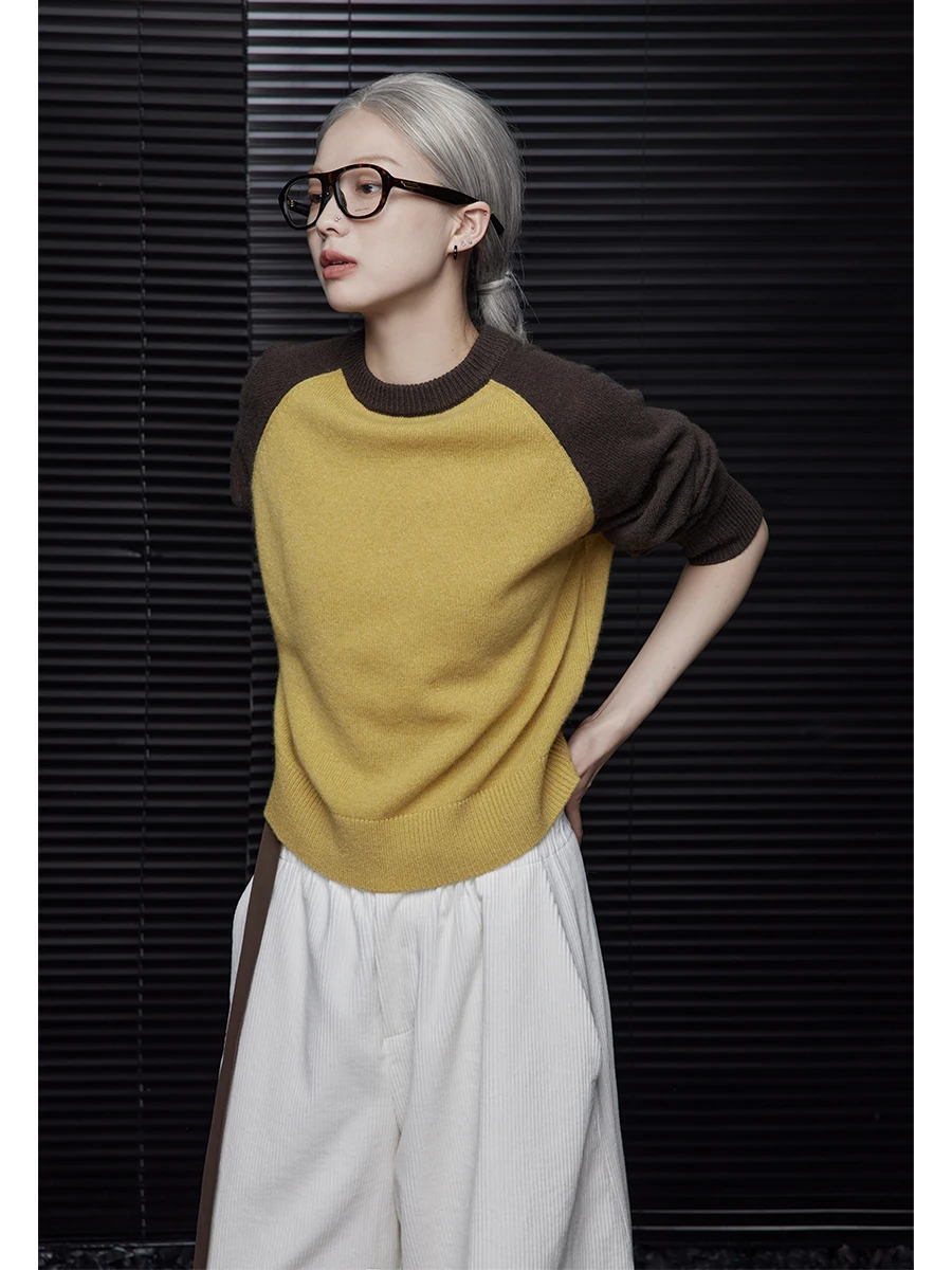 

Желтый свитер Camere, женский свободный осенне-зимний свитер Faion Street Sle, круглый Ne Long Sve, удобный трикотаж высокого качества...