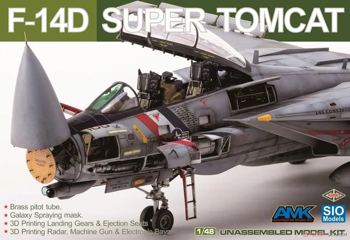 AMK MODEL Kunststoff-Montagemaßstabsgetreuer Modellbausatz 48003 F-14D Super Tomcat Special Edition (Kunststoffmodell) 1/48