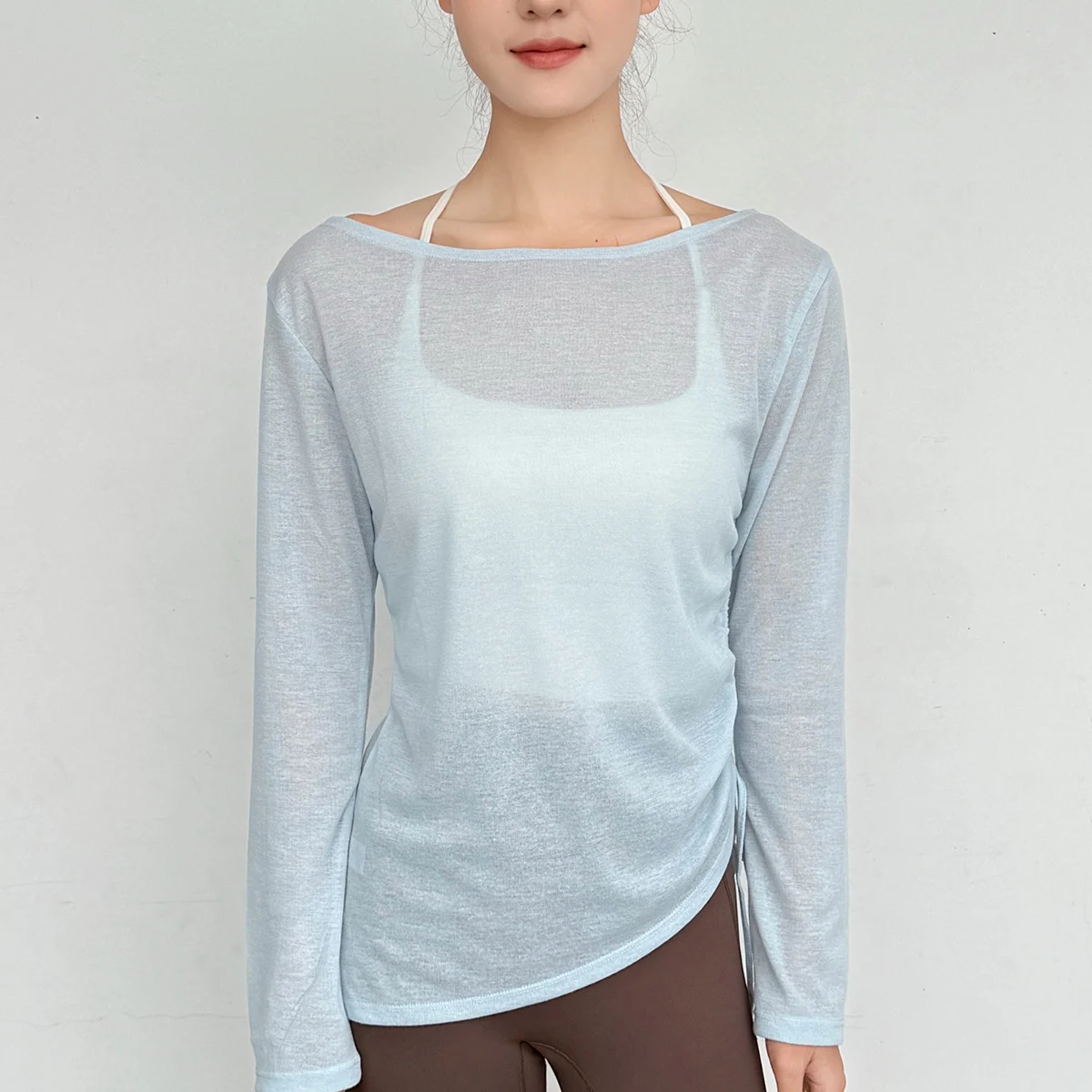 Damen Outdoor-Sportshirt Yoga-Bekleidung Fitness-T-Shirt Lauf-Yoga-Bekleidung Workout-Top Damen-Sportbekleidung Workout-Tops T-Shirt – Detail 7