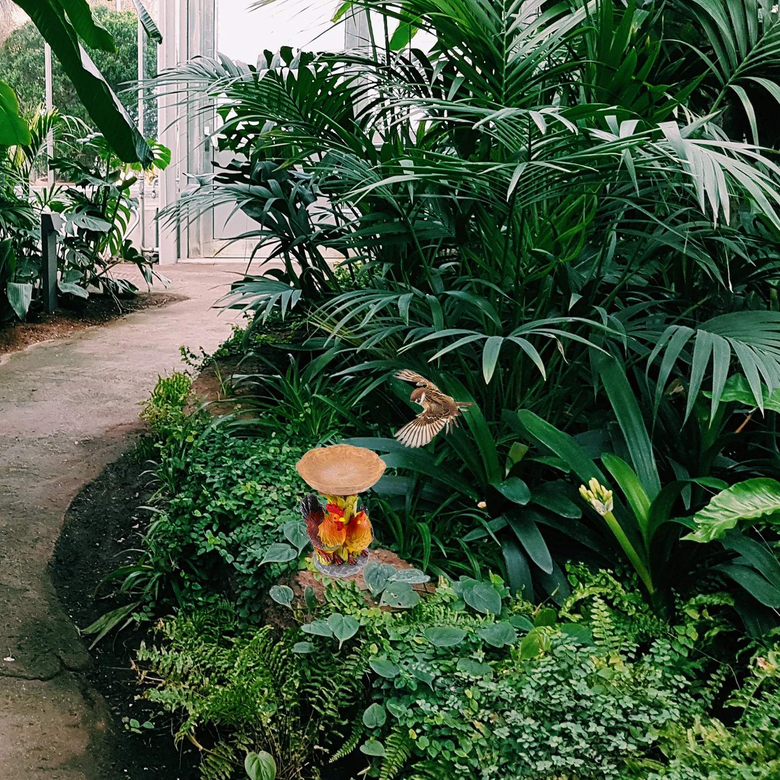 

Resin Bird Feeder Outdoor Decorative Garden Ornament for Patio Yard Lawn with Unique Whimsical Design Bird Baths for Outside