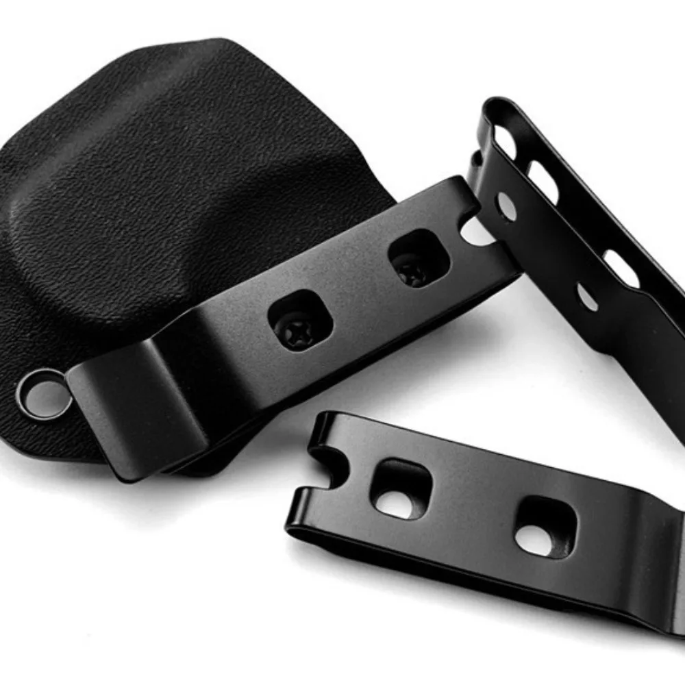 Black Steel Kydex Holster Belt Clip, High Quality Waist Carry Clip for DIY Knife Sheath Making EDC Parts