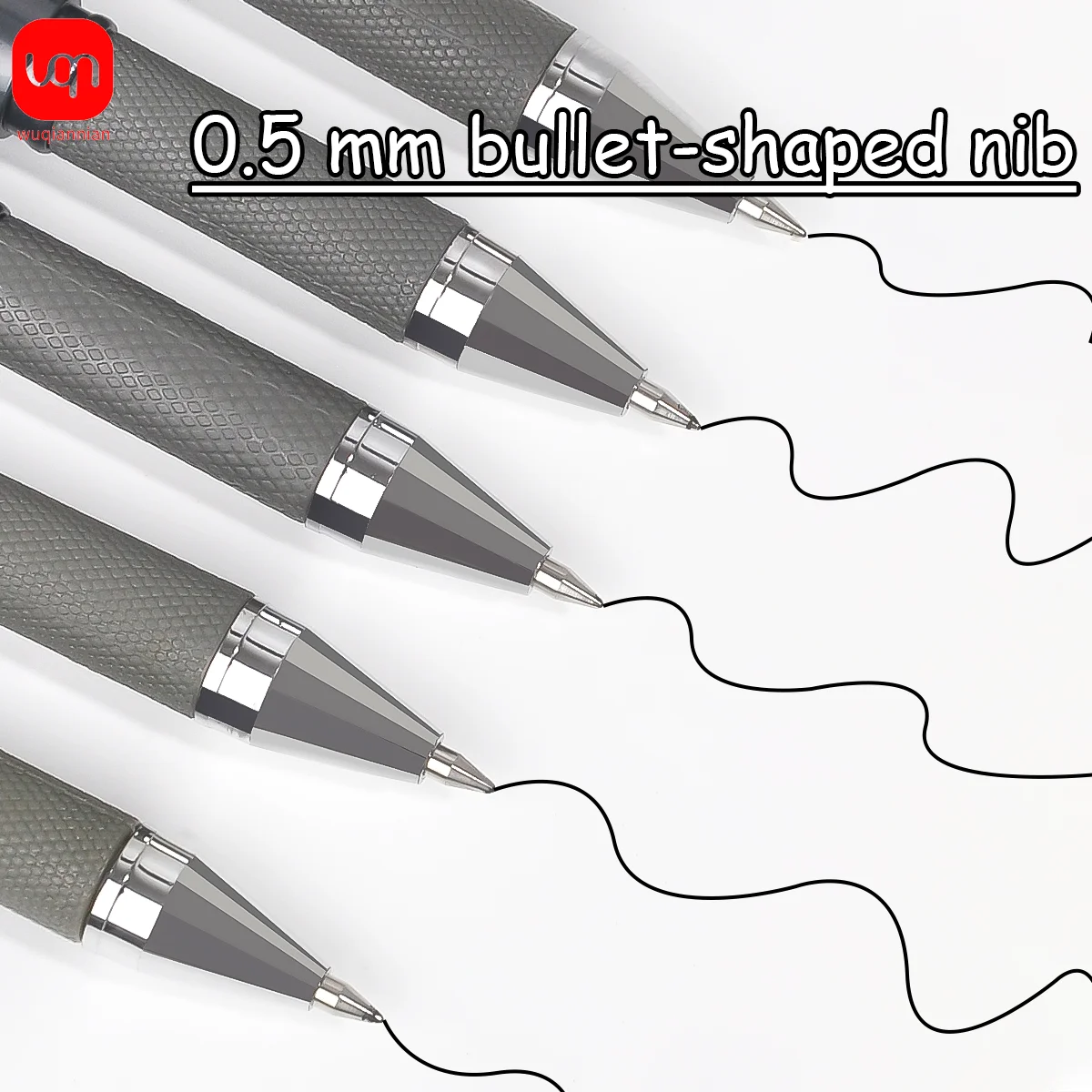 

WQN-4/8/12PCS High-Quality Black Gel Pen 0.5mm Tip, Smooth Sketching Black Ink, Smooth Writing School and Office Supplies
