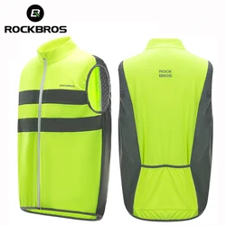 ROCKBROS Reflective Cycling Vests Men Women Breathable Bicycle Tops Bike Safety Warning Sportswear MTB Road Cycling Equipment