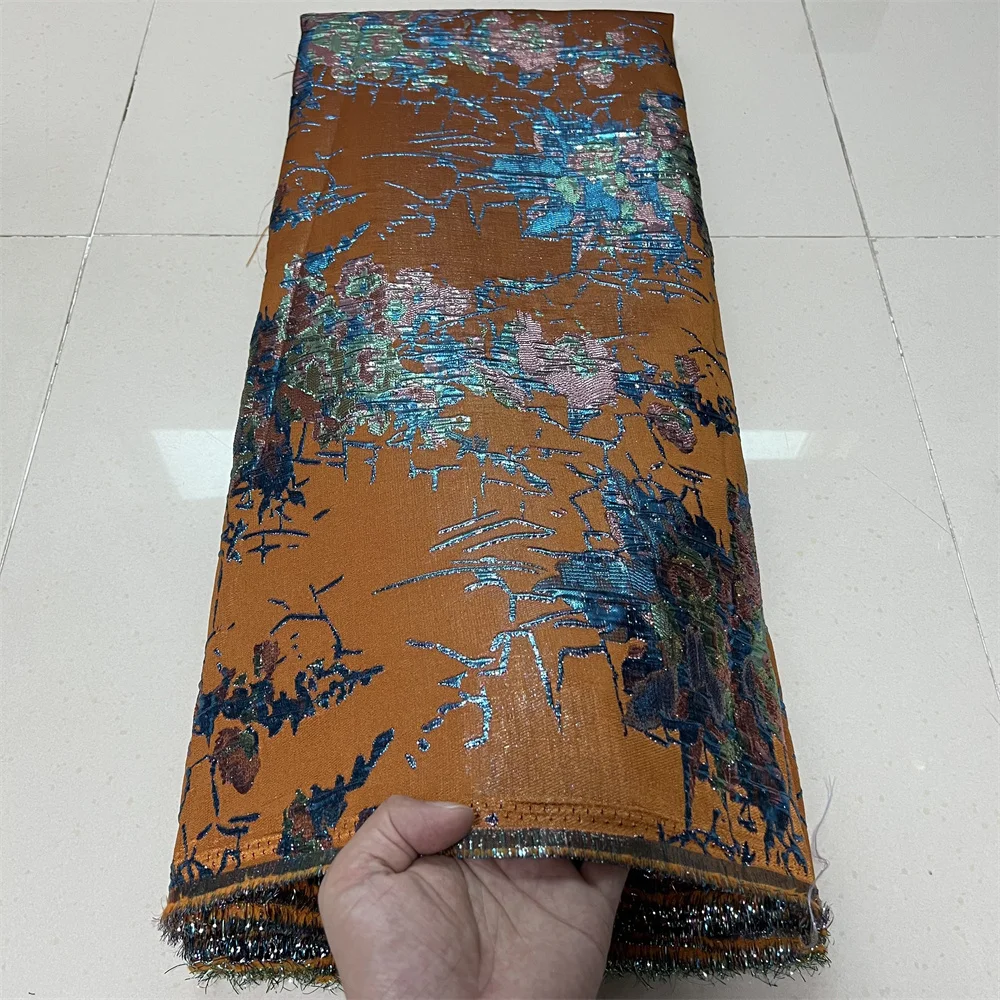 2025 الأفريقي النيجيري عالية الجودة تول أقمشة الدانتيل الجاكار الأورجانزا التطريز جبر للحزب حفلة موسيقية فستان 5 ياردة YXZ178