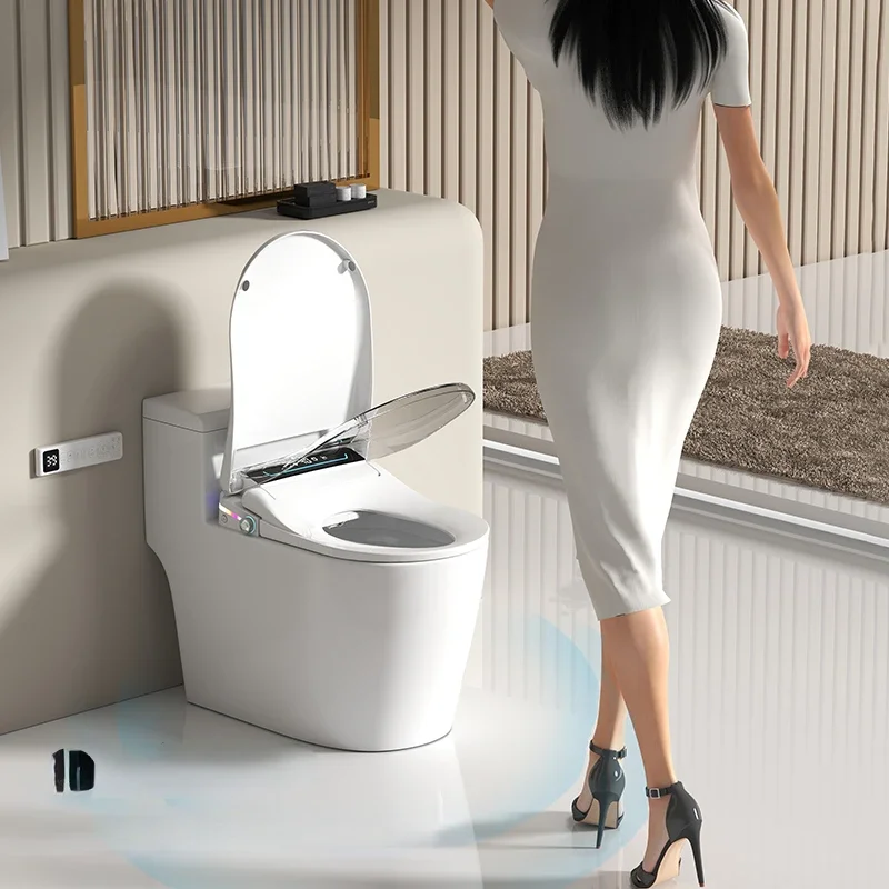 

smart toilet seat is fully automatic with flip lid instant heat universal electric dryer flush toilet lid for household use