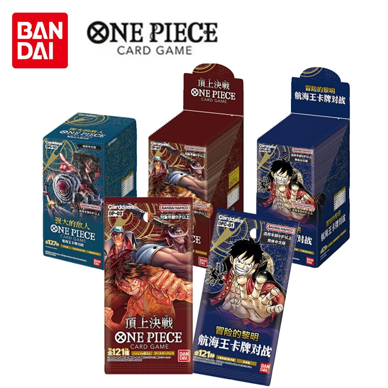 In Stock Bandai Original Anime Booster Box One Piece OP01 OP02 OP03 Awakening of The New Era Tcg Collection Card Child Toy Gift