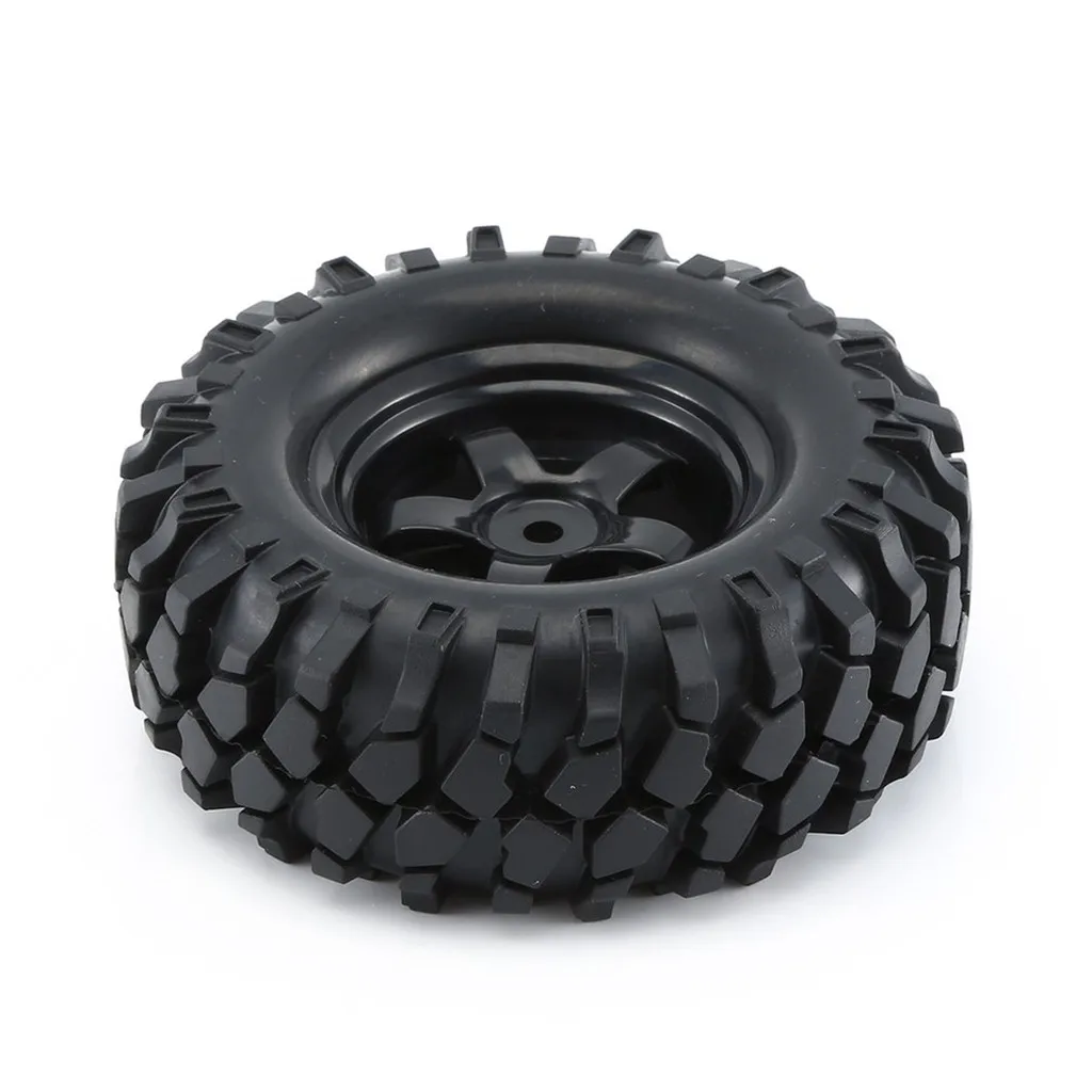 RCXAZ 4Pcs 96mm 110mm 1.9 Inch Rubber Wheel Rim Tire Beadlock for 1/10 RC Crawler Car HSP Redcat Traxxas AXIAL SCX10 90046 RC4WD