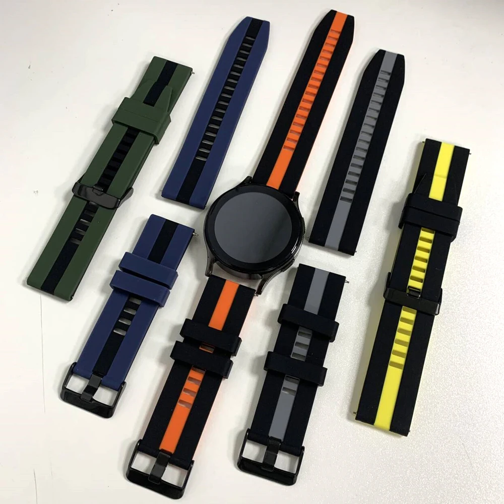 Bracelet de sport en Silicone, 20mm 22mm, pour TicWatch Pro 3 GPS/E2 S2 E3 GTH 2 GTW GTX, pour Polar Vantage M3 M2, remplacement du Bracelet de montre