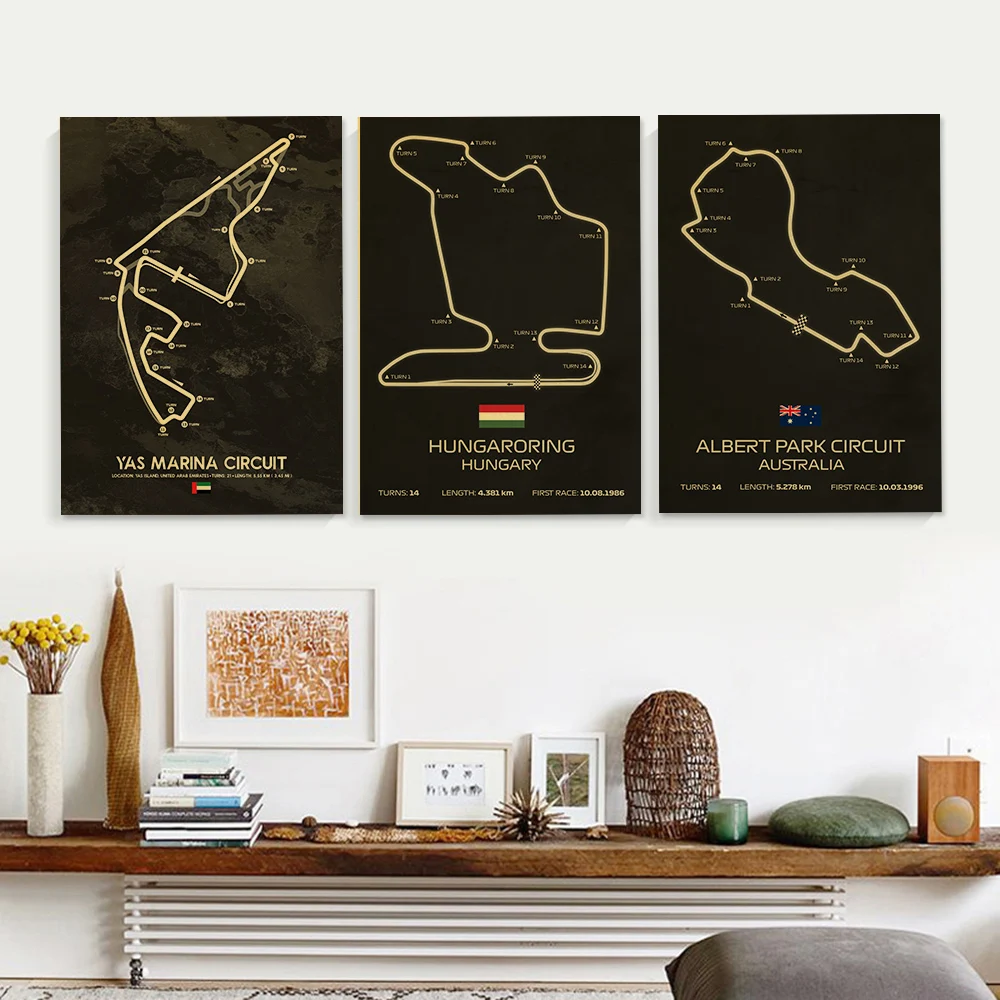 F1 Bahrain International Circuit Poster Poster Printing Mural Painting Home Decoration Gift