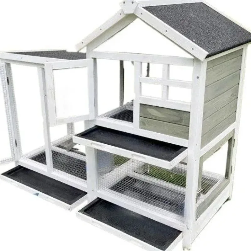 

Outdoor Wooden Chicken Coop Rabbit Hutch House Bunny Guinea Pig Cages for Sale