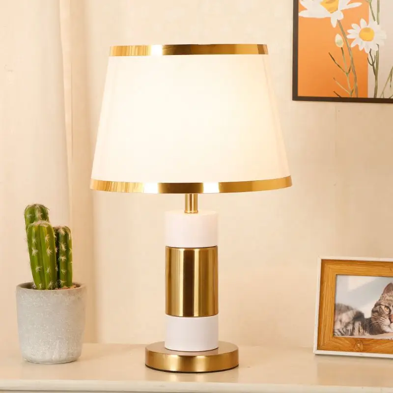 

Bedroom bedside table lamp light luxury modern simple Nordic wrought iron designer warm romantic wedding gift