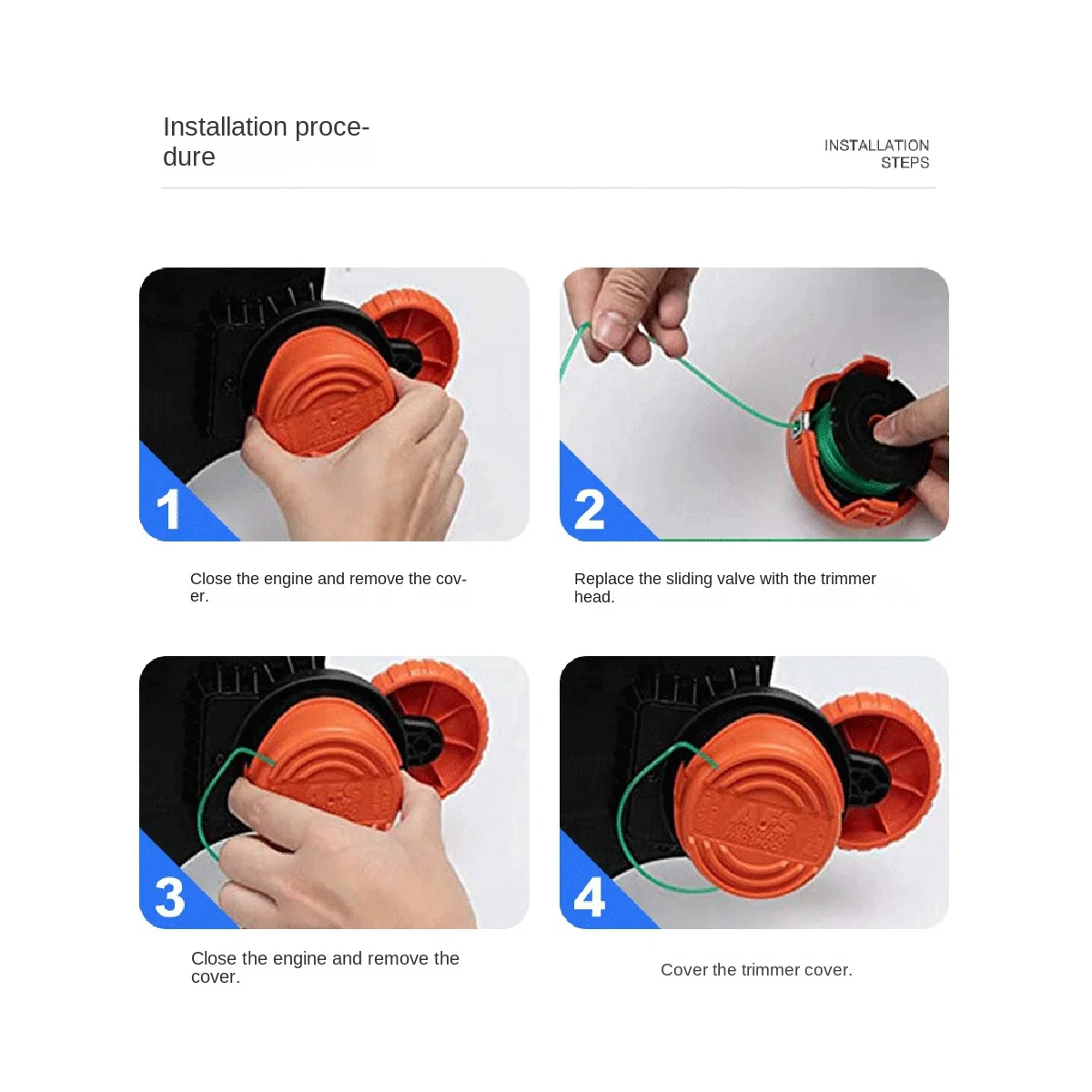 交換用スプール牽引ヘッドロープ、芝刈り機アクセサリー、080-/90583594、4個