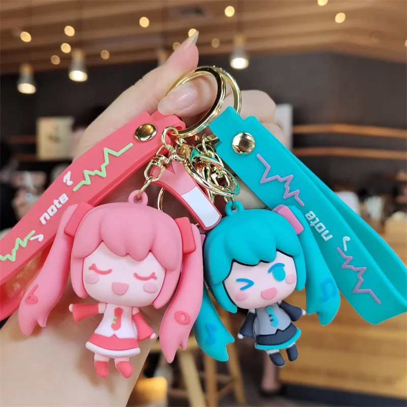 Hatsune Miku Anime Peripherals Kawaii Cute Girls Y2K High Quality Bag Pendant Key Ring Keychain Doll Holiday Gift