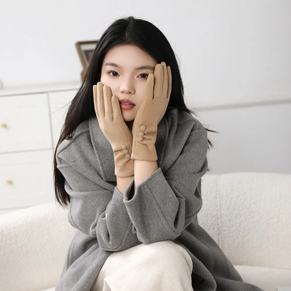 قفازات شتوية دافئة جديدة كاملة الأصابع قفازات شاشة لمس مقاومة للبرد مقاومة للرياح قفازات تزلج أنيقة هدية #4