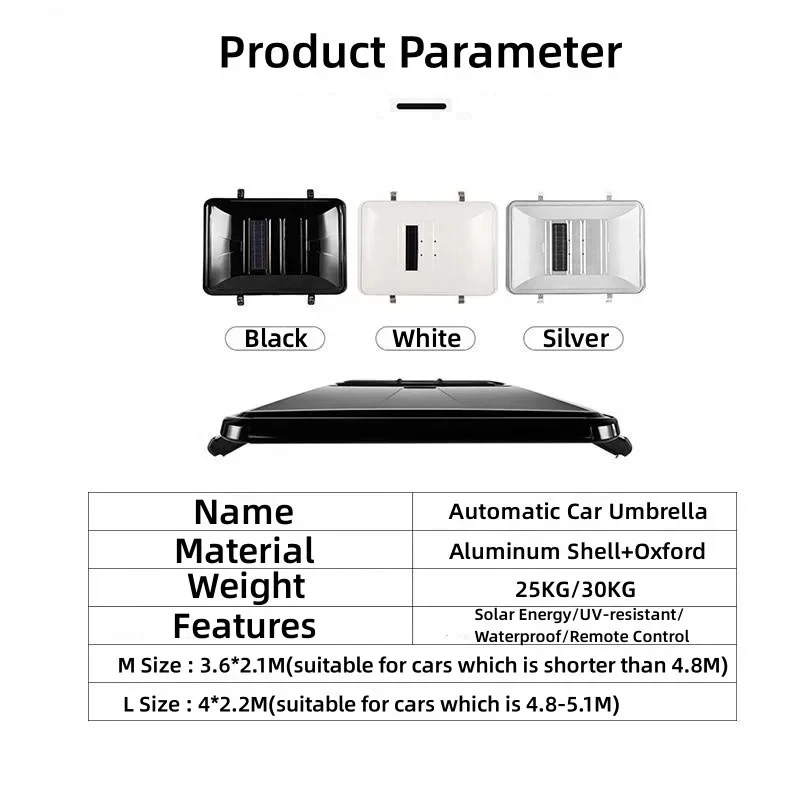 غطاء سيارة قابل للطي مقاوم للماء مع جهاز تحكم عن بعد مظلة سيارة أوتوماتيكية 3.6 متر 4 متر غطاء حماية للأشعة فوق البنفسجية للسيارات العالمية
