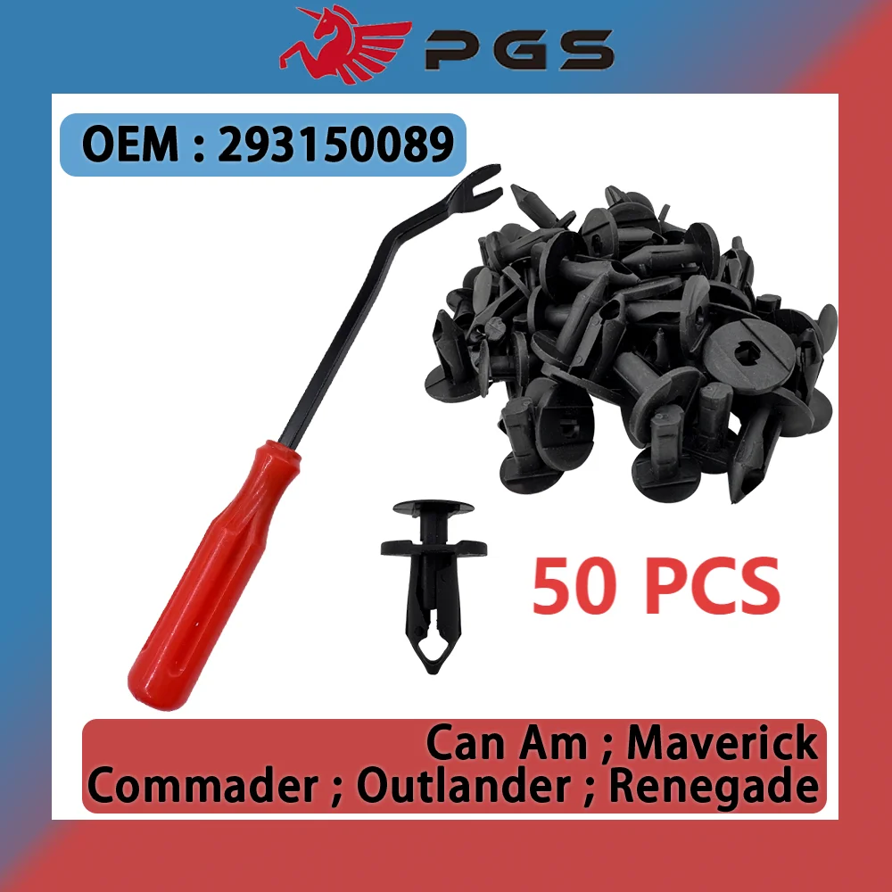 

50PCS Fender Rivet Retainer Fastener Mud Flaps Bumper Push Pin Clips 8mm 5/16" ATV UTV For Can Am Replacement 293150089