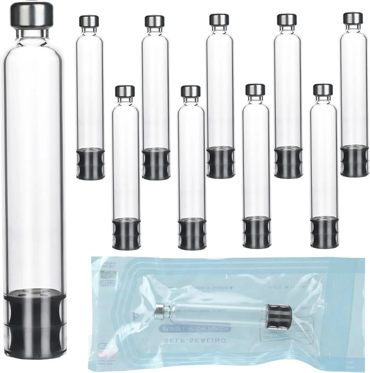 10/30/50Pcs 3Ml Cartridges Insulin Cartridge Cassette Bottle Insulin  Individual Packaging for Insulin Injection Pen Glass