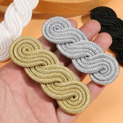 5pcs Gold Silver Handmade Chinese Knot Buttons Frog Closure Fastener Decorative Accessories