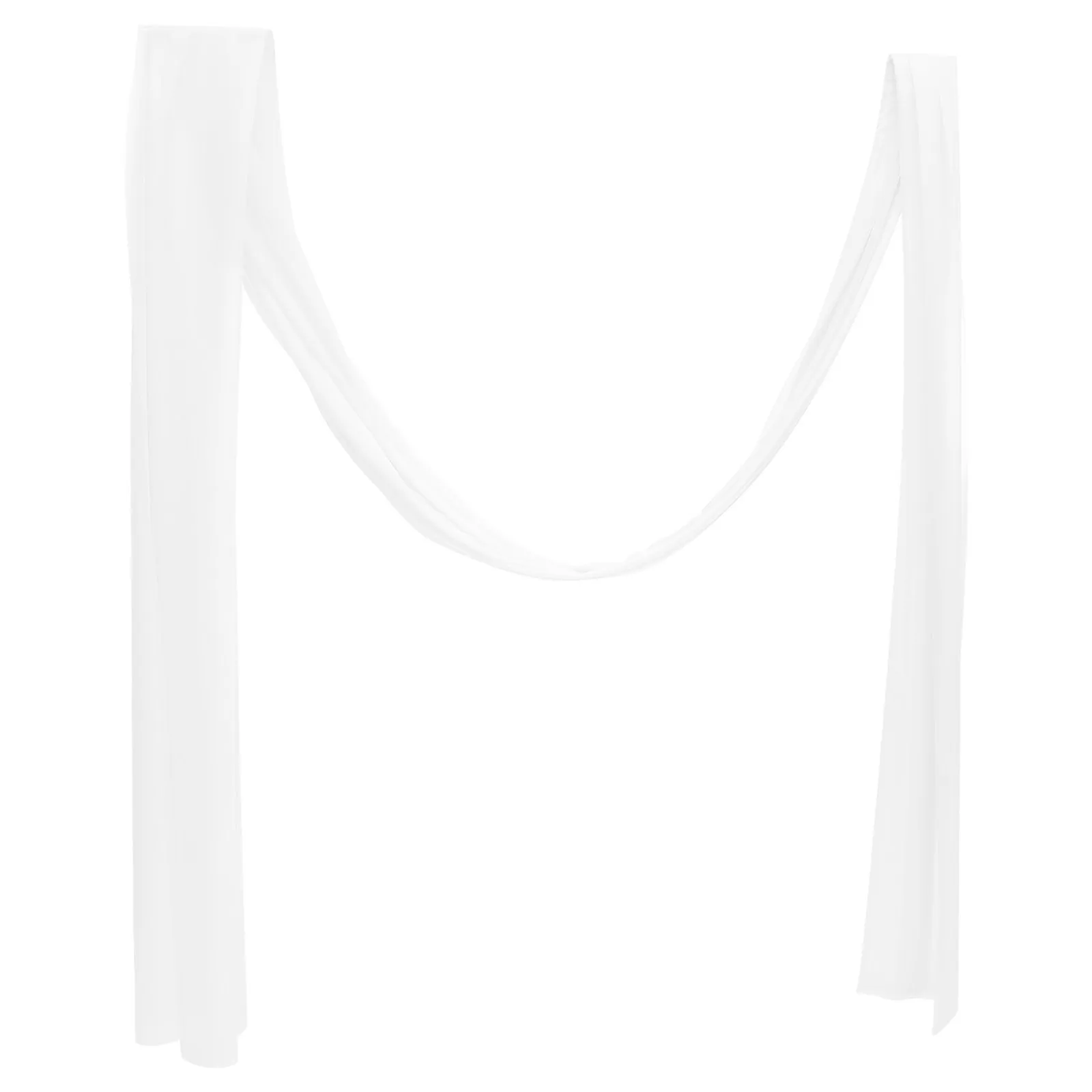 1 Panel Sheer Wedding Arch Draping Fabric White Backdrop Curtain Flowing Wrinkle-Free for Ceremony Party Shower