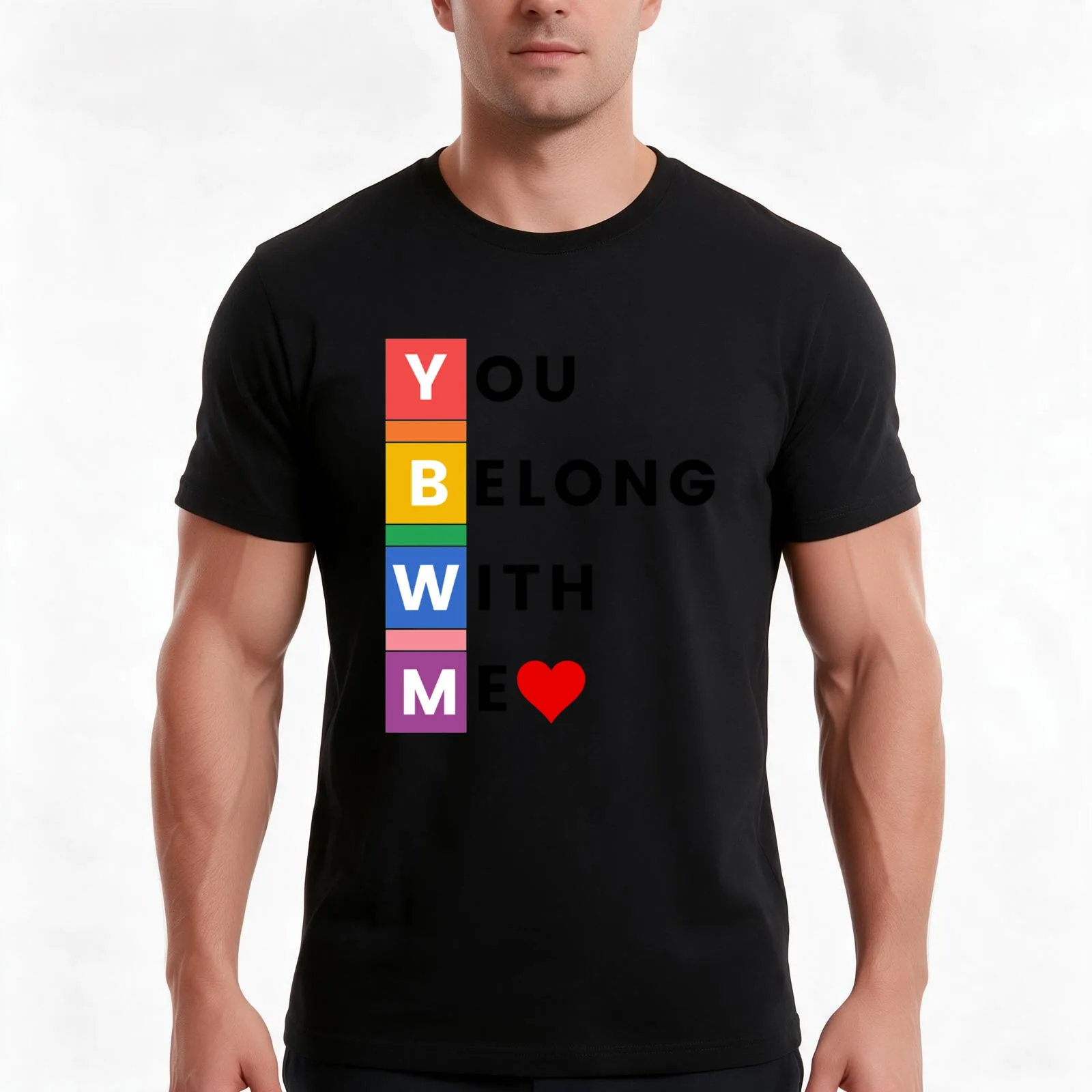 You belong with me Premium T-Shirt Summer Casual Cotton Tee Oversized Streetwear Tops Vintage Graphic Print Unisex Men Women