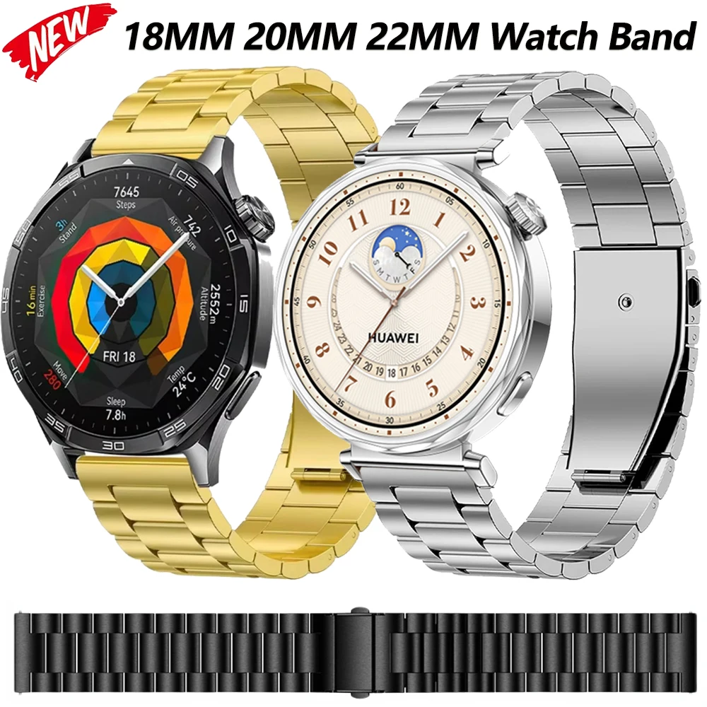 Metal Strap for Huawei Watch GT5 GT4 41mm 46mm/GT5 Pro 42mm Watchband Bracelet for 18mm 20mm 22mm Huawei Watch 3 4 Pro/GT3 Band