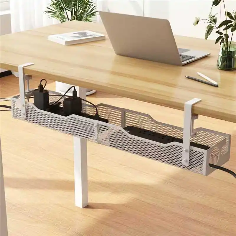 Extended Metal Under Desk Cable Tray Power Strip Cord Organization Cm Office