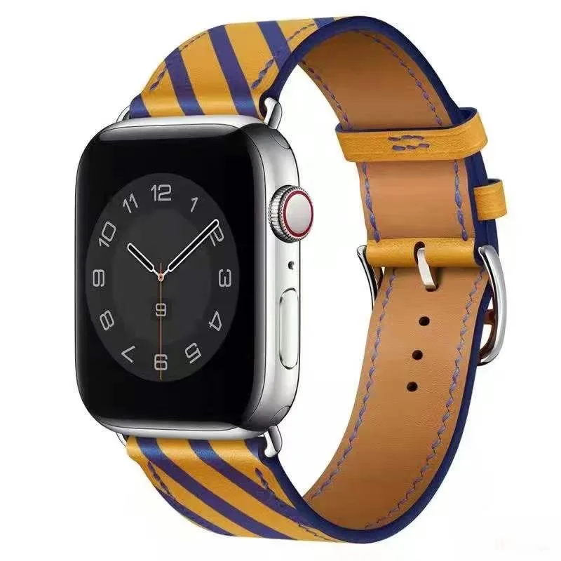 Leather strap for Apple watch Ultra 8 7 6 5 4 SE band 45mm 41mm 44mm 40mm Head layer cowhide bracelet strap for iwatch 42mm 38mm