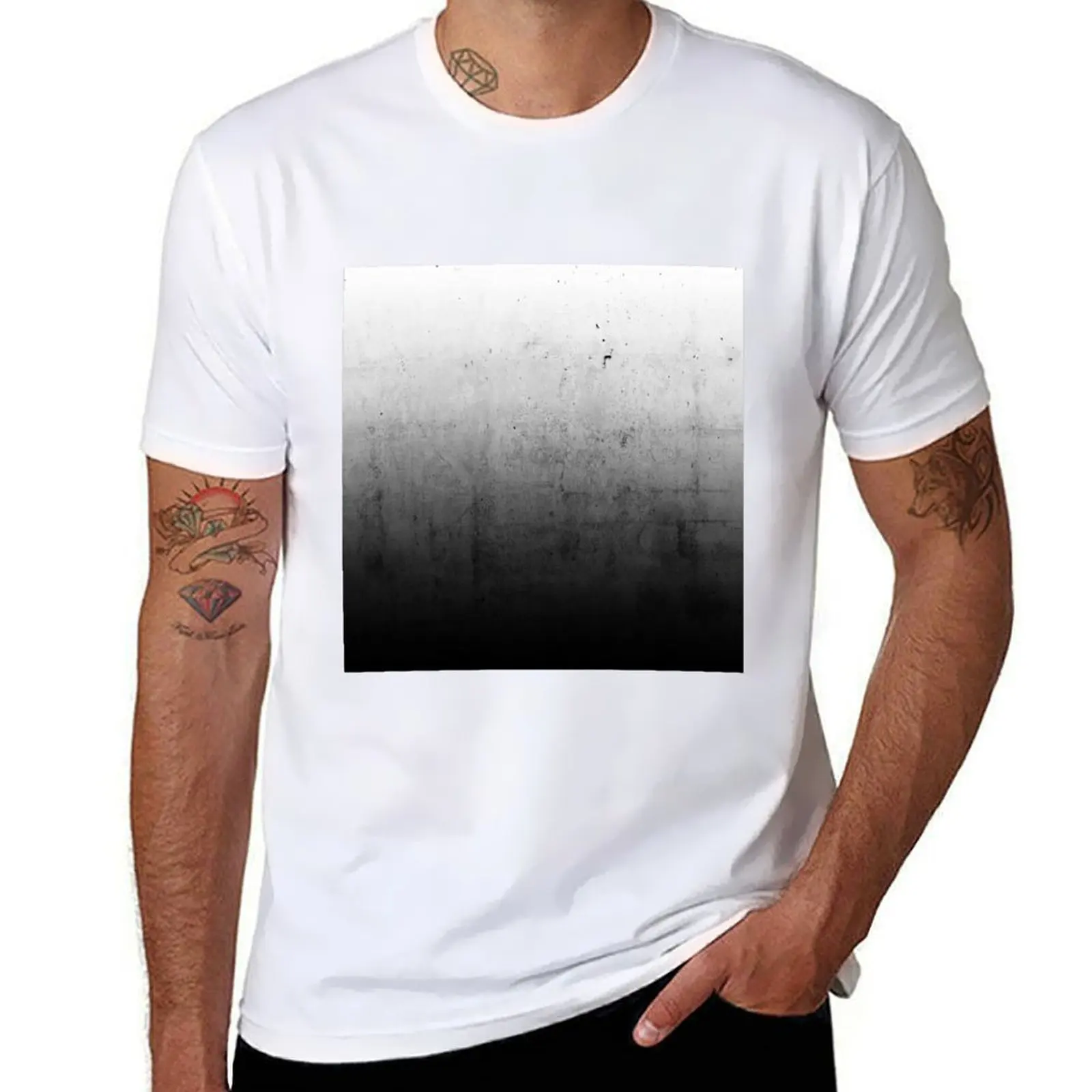 Black Ombre on Concrete Texture T-shirt quick-drying tees anime anime clothes big and tall t shirts for men