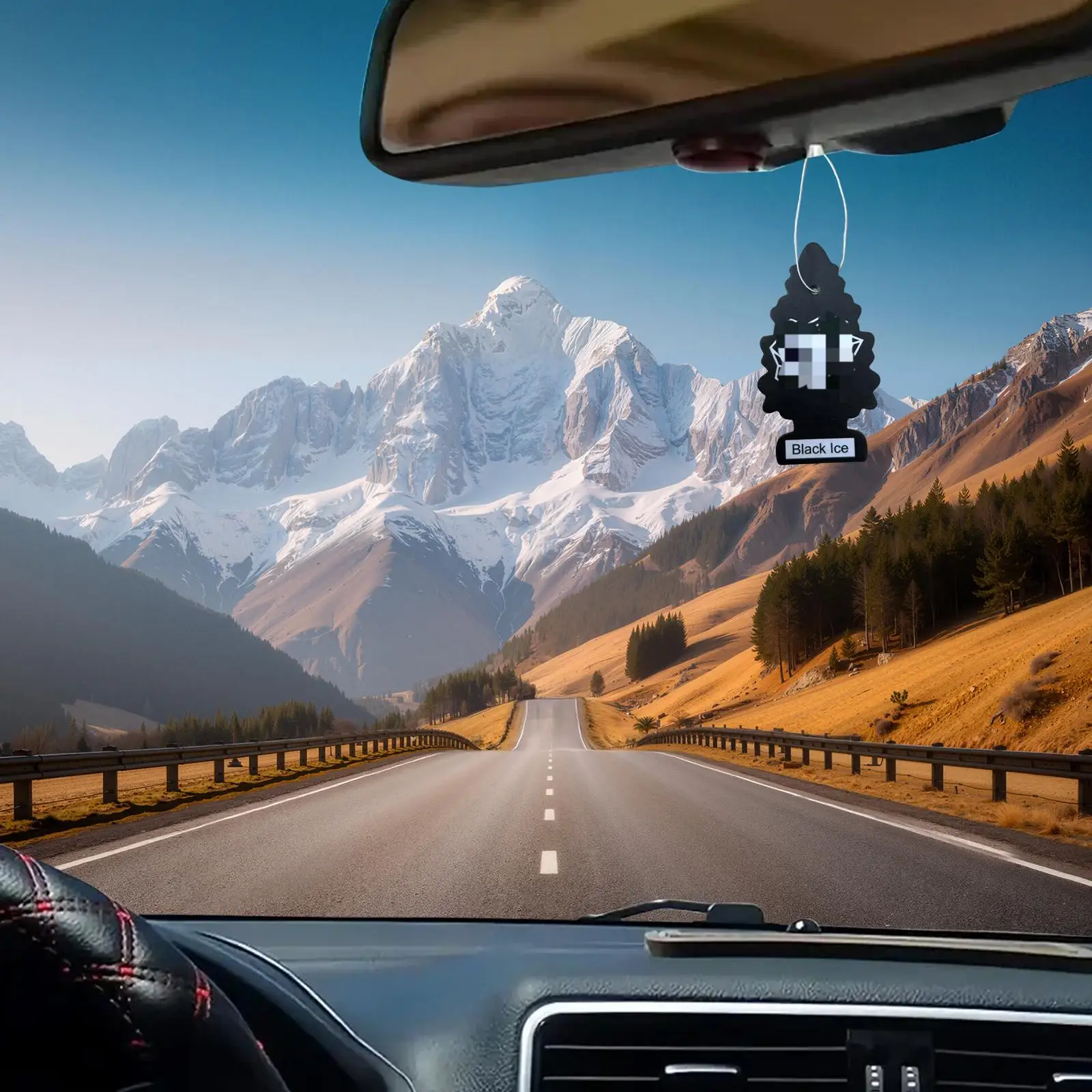 5/10/20 قطعة معطر هواء للسيارة بأشكال عشوائية ورائحة ثلج سوداء، ورق طبيعي معطر للشاي، نوع معلق مثبت على السيارة، انت السيارة #3