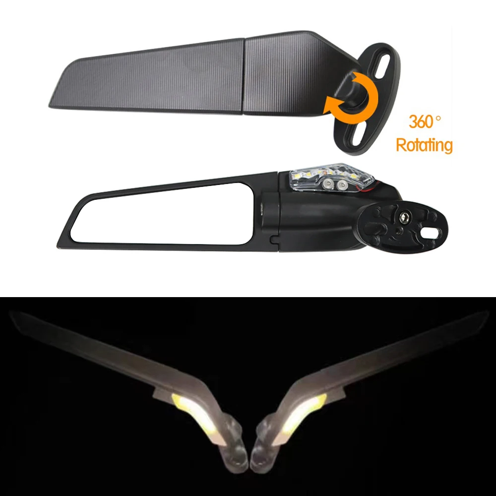 

Motorcycle Mirrors Modified Wind Wing Adjustable Rotating Rearview Mirror For Suzuki GSXR 600 750 1000 GSX1300R GSX650F GSX-R