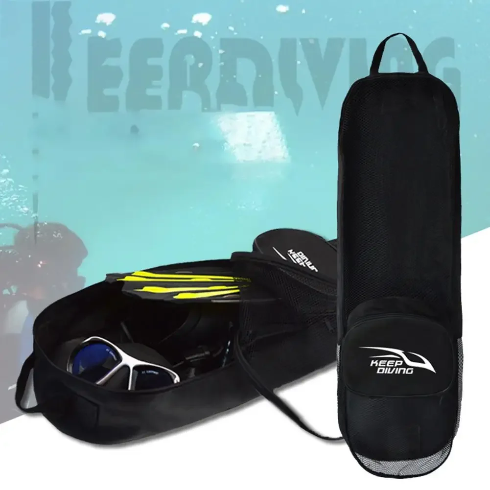 

Portable Diving Bag Waterproof Freediving Fin Bag with Pocket Adjustable Shoulder Strap for Scuba Diving Hiking Swimming Bag