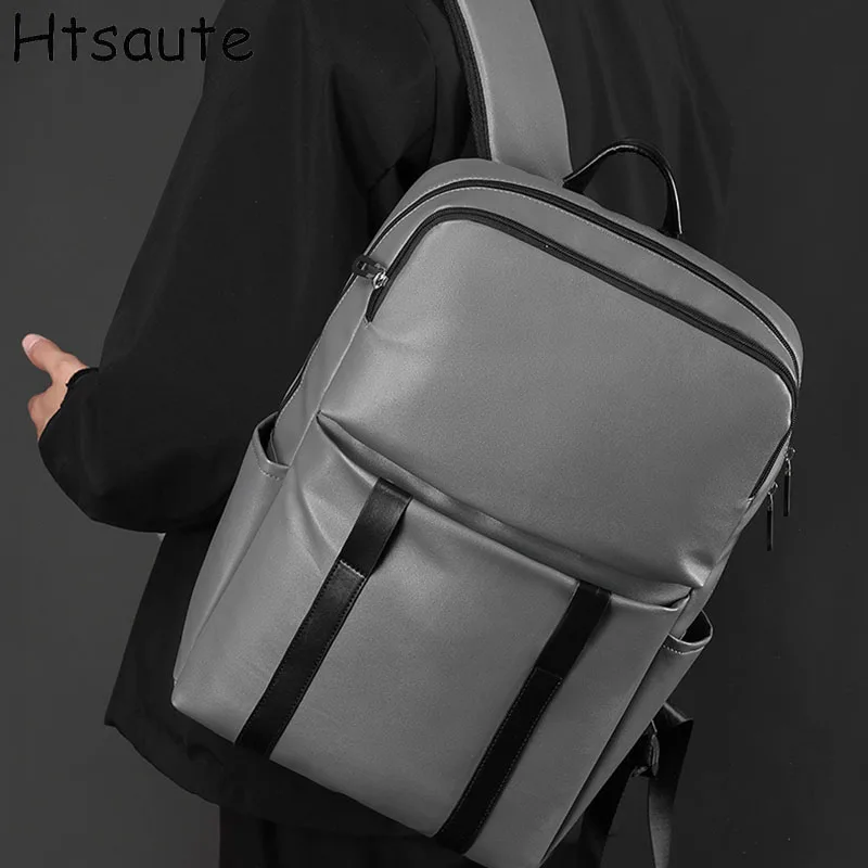 

High Quality Backpack Men PU Leather School Bagpack Large Laptop Backpacks Male Mochilas Schoolbag For Teenagers Boys mochilas