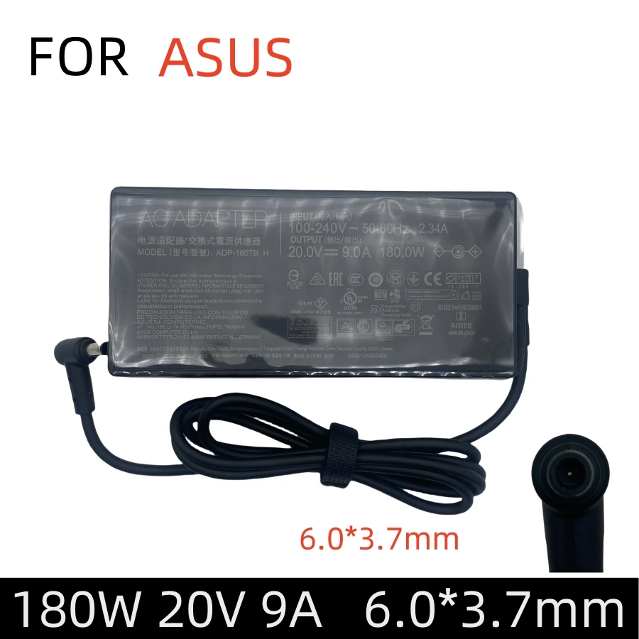 

Адаптер переменного тока 180 Вт, 20 В, 9 А, 6,0*3,7 мм ADP-180TB H для Asus ROG Zephyrus GA502DU TUF505DU FX506L A17, зарядное устройство для ноутбука