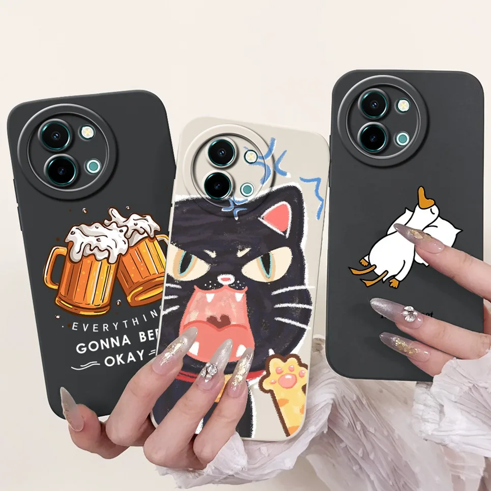 Etui do Vivo Y38 Y58 5G Cool Dragon Astronaut Panda Funda do Vivo T3x Y200i Y200t Miękka, płynna silikonowa osłona tylna Capa Coque