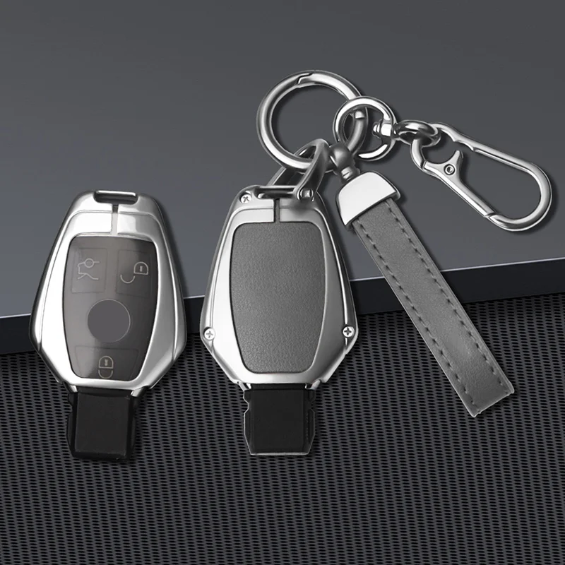 

Alloy Style Car Key Case Cover Shell Fob For Mercedes Benz A B C E G Class C200 C300 E350 W205 E260L GLK A45 AMG BGA Accessories