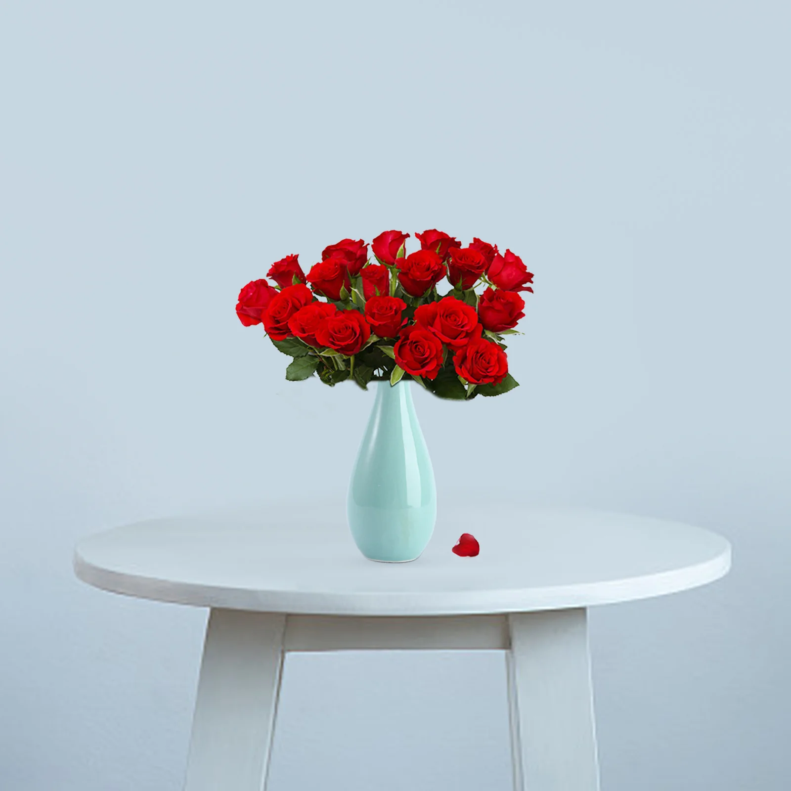 

Ceramic Small Vase Blue Breathable Decorative Flower Vase Ceramic Pot for Balcony Windowsill Dining Room Table Decoration