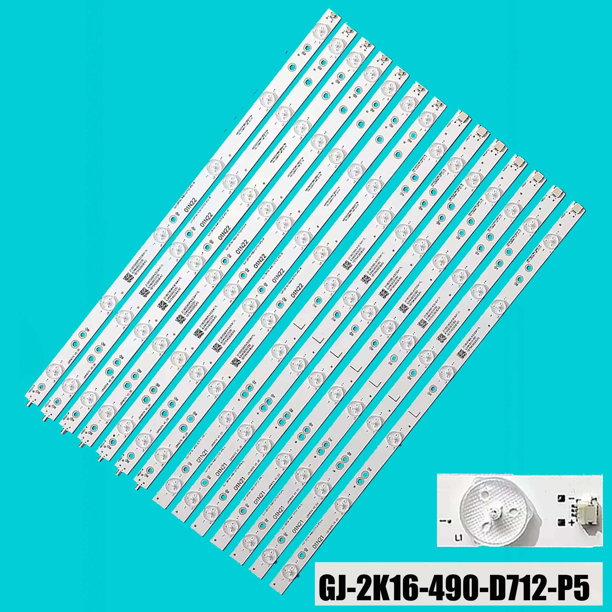 

14pcs LED backlight strip for LB49016 V1_00 49PUS6551 49PUS6581 49PUS6401 49PUS6561 49PUS6501 49PUS7272 49PUH6101/88
