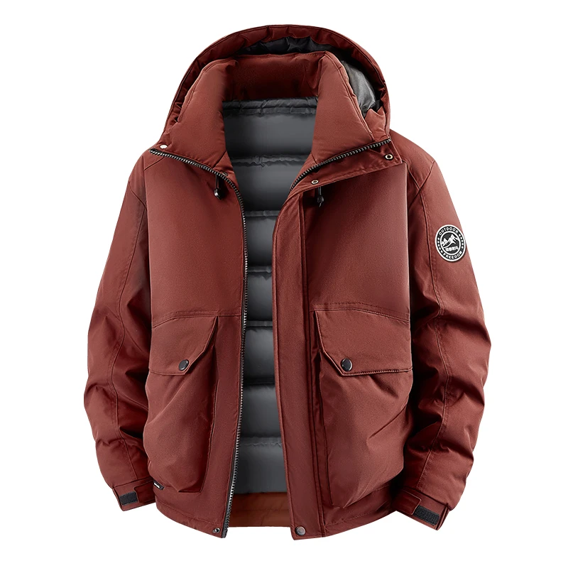 هذه السترة المصنوعة من القطن الصوفي المريح للزوجين هي ملابس عمل خارجية دافئة ومقاومة للبرد للأزواج للتدفئة في الخريف