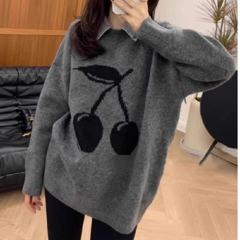 

Dongguan Daliang Knitted Sweater Women's High-end New Sle Fce Long Sve round Ne Pullover Autumn Faion Clothing