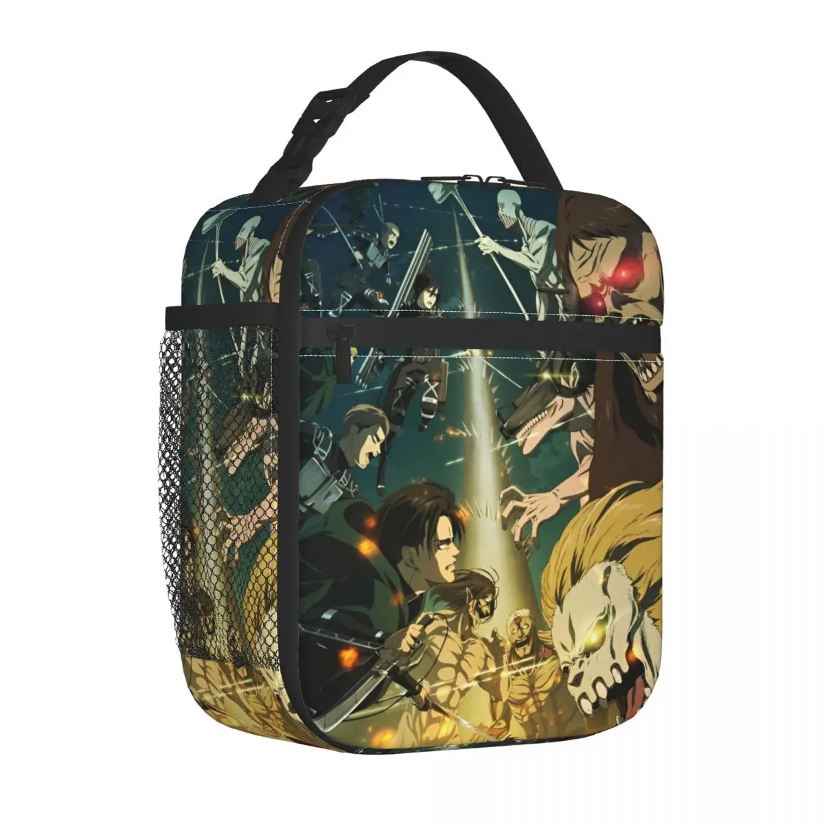 Anime Attack On Titan Insulated Lunch Bag Cooler Bag Lunch Container Dark Fantasy Leakproof Tote Lunch Box Food Bag Beach Travel