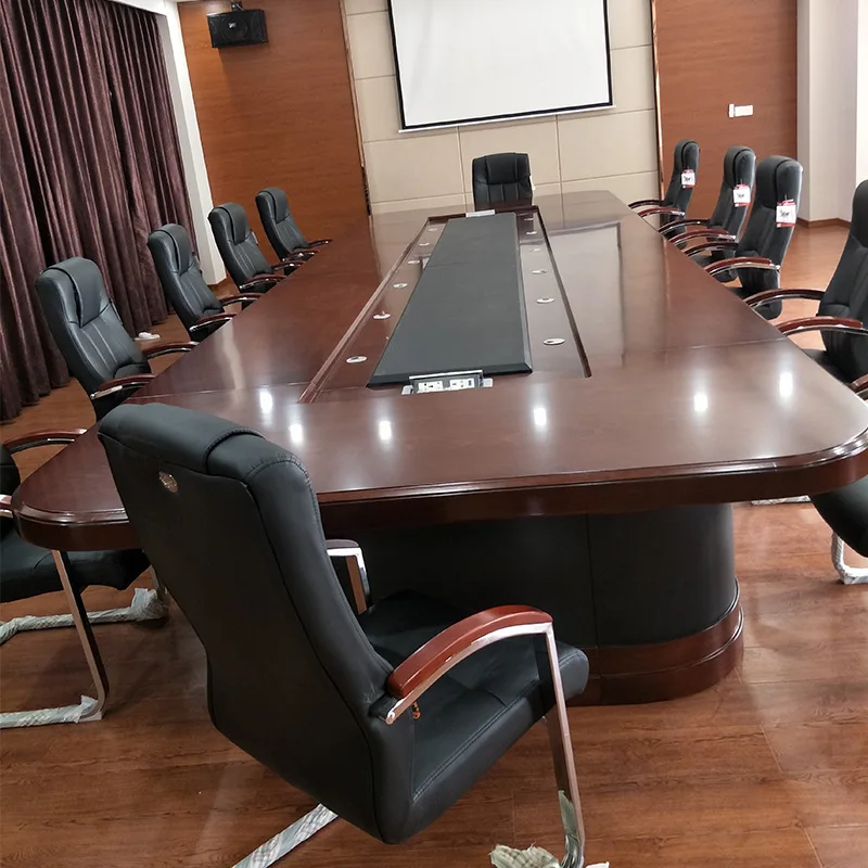 Modern minimalist conference table, long table negotiation conference table, oval paint