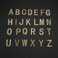 Metal Self Adhesive House Number English Alphabet Letters for Apartment Room Door Plate Table Mailbox Number Stickers 3*2cm