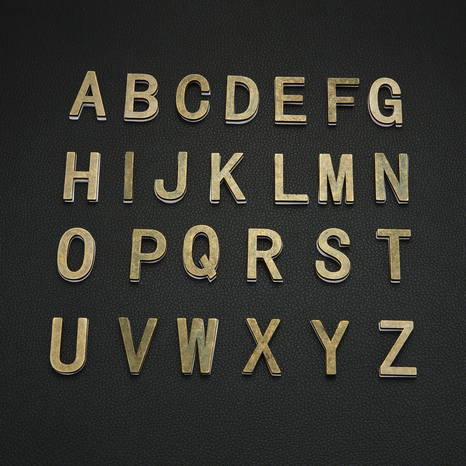 Metal Self Adhesive House Number English Alphabet Letters for Apartment Room Door Plate Table Mailbox Number Stickers 3*2cm