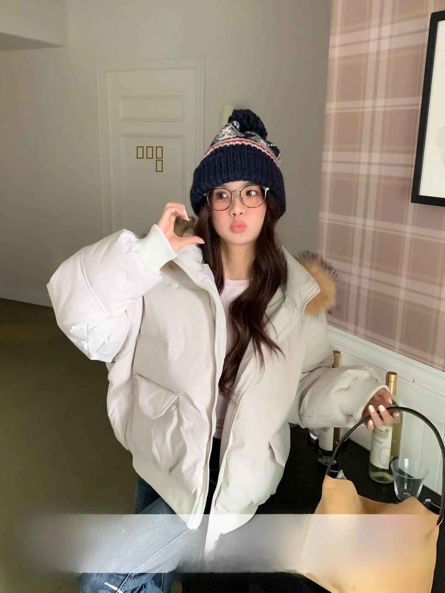 

Женская утепленная зимняя парка с большим меховым воротником, капюшоном, хлопковым наполнителем, в корейском стиле, с длинными рукавами, свободного кроя