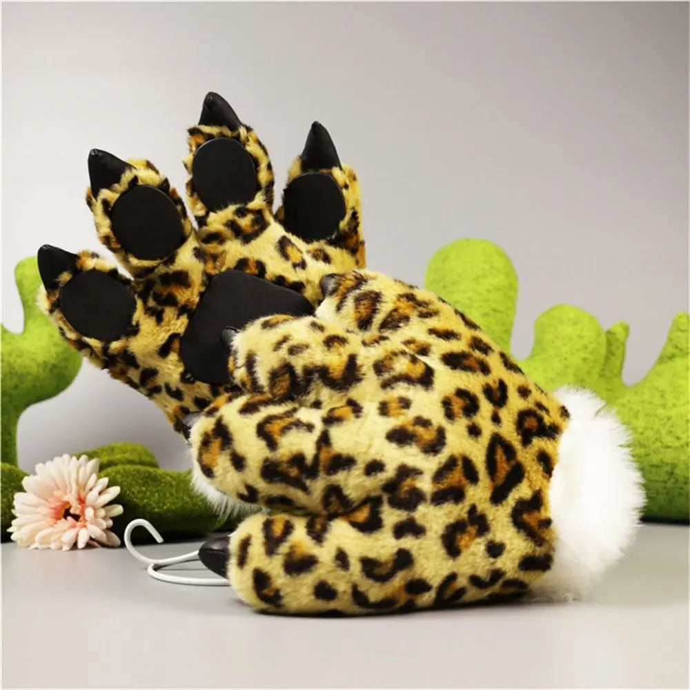 

Cosplay Accessories Stuffed Animal Tiger Claw Gloves Leopard Giraffe Claw Hand Gloves Animal Paw Gloves Cartoon Children Gifts