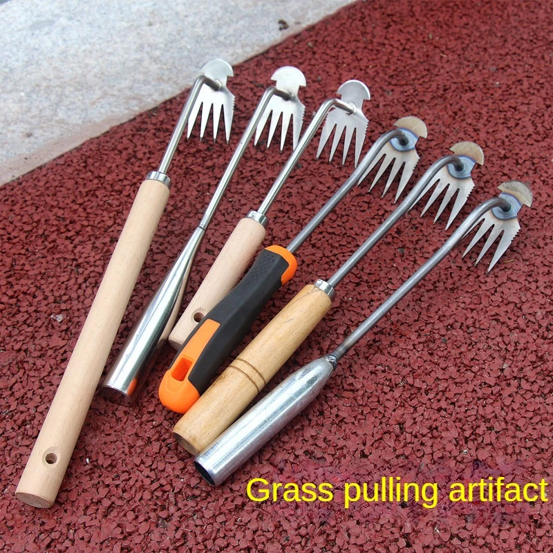 1 Grass Pot Soil Weeding Tool Manganese Steel 4/11 Tooth Manual Excavator Refurbished Garden Land Supplies Easily Pulled