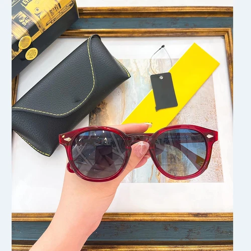 Imagen 1 del producto Auténtico Johnny Depp LEMTOSH moda monturas de acetato de alta calidad hombres mujeres gafas de sol Casual cuadrado Vintage masculino pareja gafas